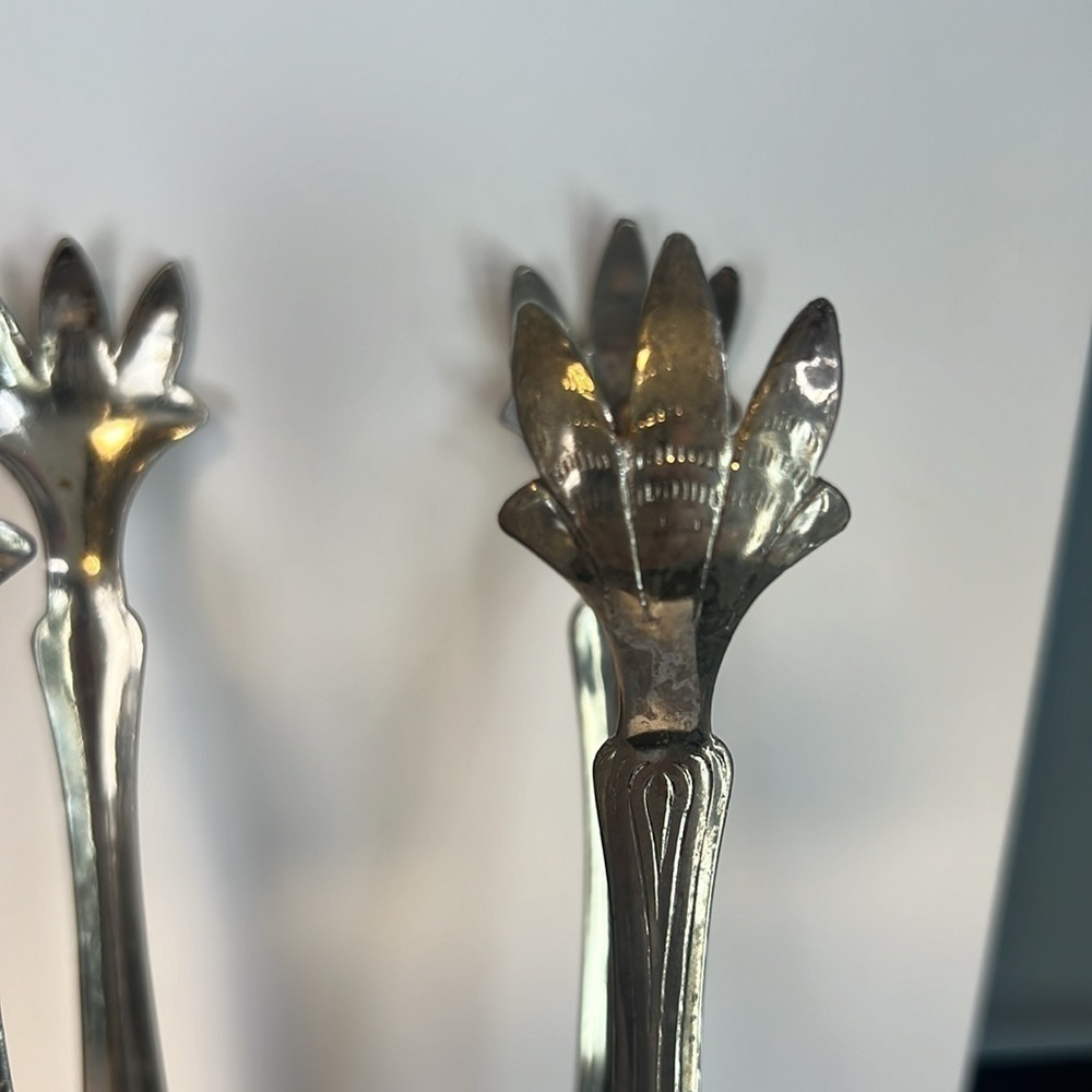 Vintage Sugar Tongs (2),ice tongs, silver, grandma core, formal, dining,vintage. - Picture 3 of 10